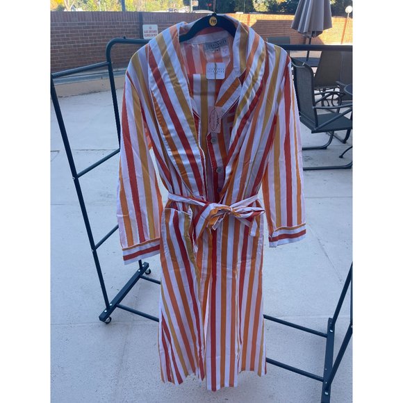 NWT Laurence Tavernier Multicolor 100% Cotton Lounge Wear and Robe Small